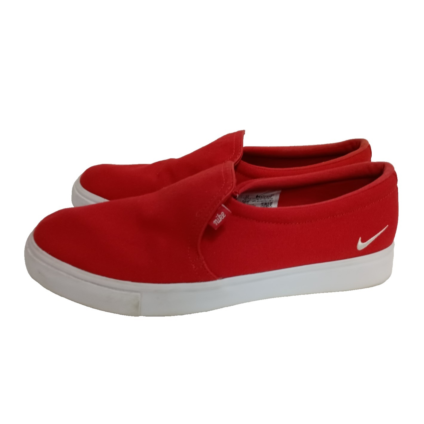 Nike Mens Athletic Shoes Size 10 University Red Court Royale Ac Low Top Slip On